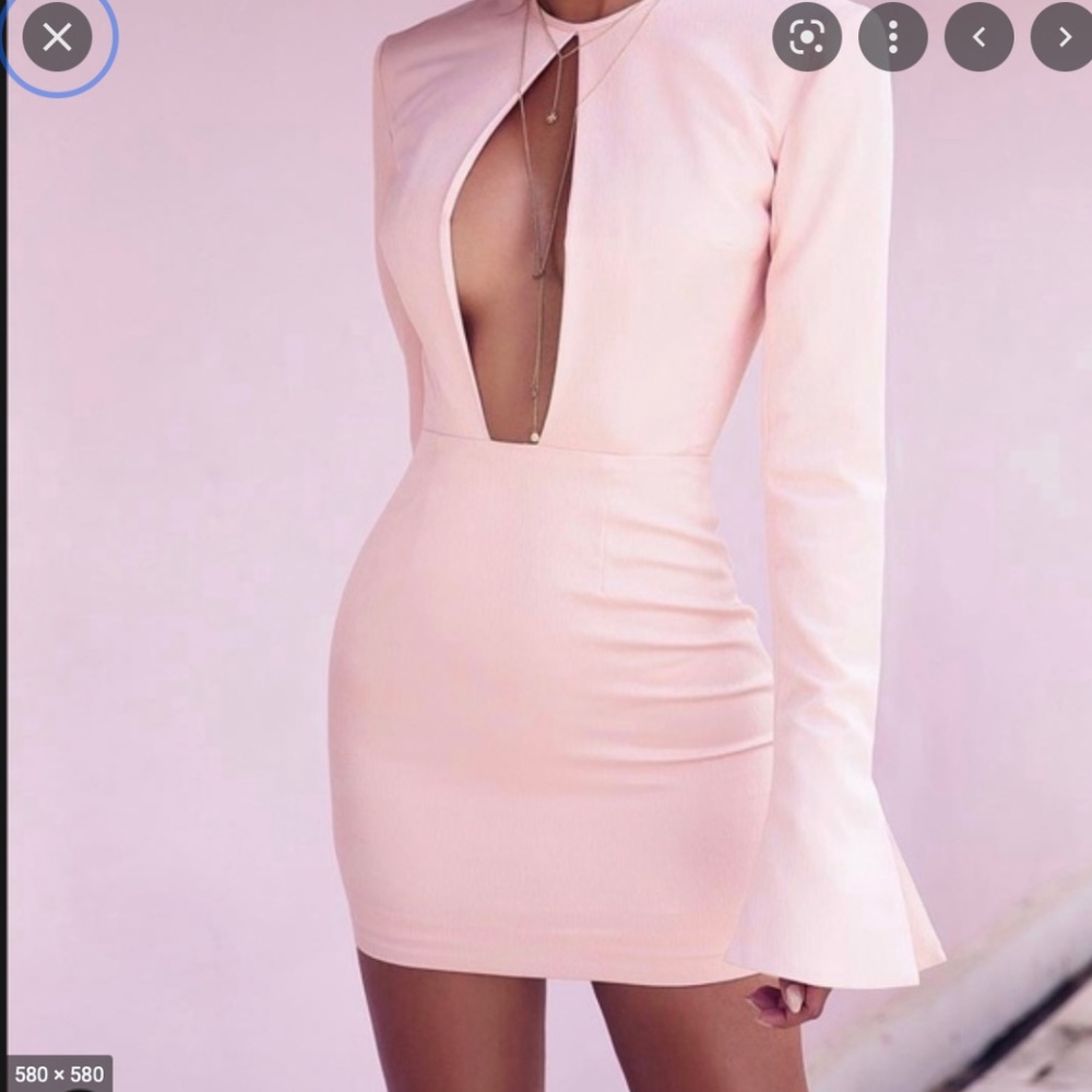 House Of CB, 'Sarena' Pink Blush Mini Dress, Size